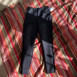 Washed black denim pants